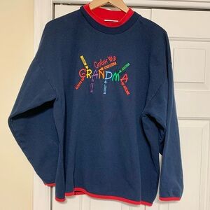 90s Vintage Color Me Grandma Embroidered Pullover Sweatshirt - 2X